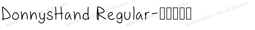 DonnysHand Regular字体转换